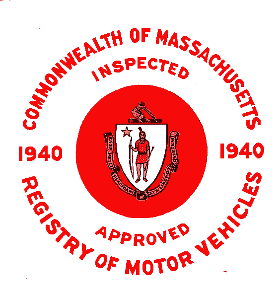 1940 Massachusetts SPRING Inspection Sticker